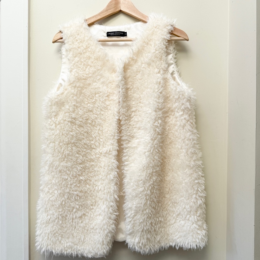 Cream Faux Fur Vest